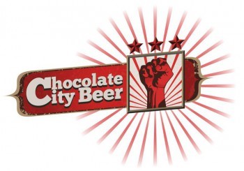 Chocolate City Beer logo that has a fist with three stars
